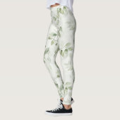 Leggings Motif de feuille botanique (Gauche)