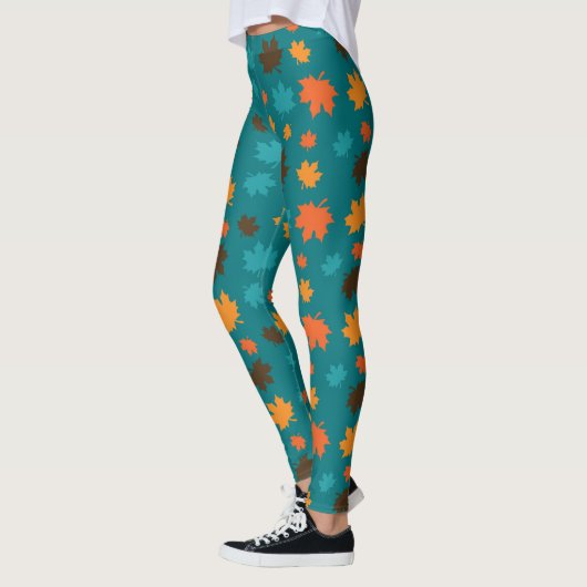 Leggings Motif de feuille d'automne (Gauche)