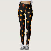 Leggings Motif de feuille d'automne (Devant)