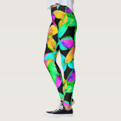 Leggings Motif de feuille de néonscape (Gauche)