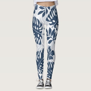 Leggings Motif de feuille moderne