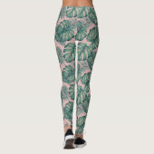 Leggings Motif de feuille tropicale (Dos)