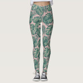 Leggings Motif de feuille tropicale (Devant)