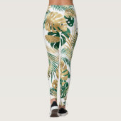 Leggings Motif de feuille tropicale (Dos)