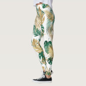 Leggings Motif de feuille tropicale (Gauche)