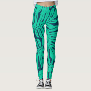 Leggings Motif de feuilles