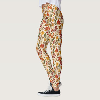 Leggings Motif de feuilles d'automne