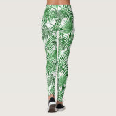 Leggings Motif de feuilles de palmier d'été vert de chaux t (Dos)