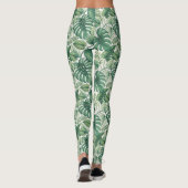 Leggings Motif de feuilles vertes (Dos)