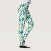 Leggings Motif de feuilles vertes tropicales (Droite)