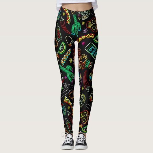 Leggings Motif de Fiesta du Mexique (Devant)
