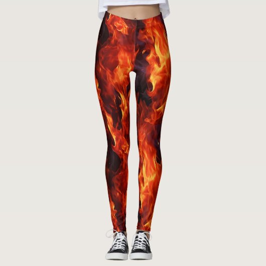 Leggings Motif de flamme (Devant)