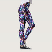 Leggings Motif de fleur de craquelures Multicolor 1 (Droite)