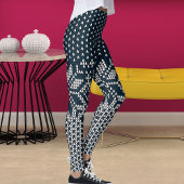 Leggings Motif de fleur de Noël et du Nouvel An en tricot d