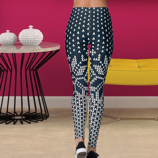 Leggings Motif de fleur de Noël et du Nouvel An en tricot d