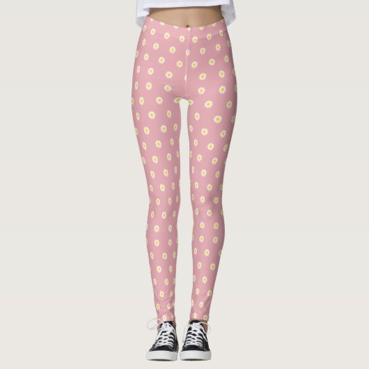 Leggings Motif de fleur marguerite - Pureté, citation d'inn (Devant)