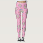 Leggings Motif de fleur unique conçu (Devant)