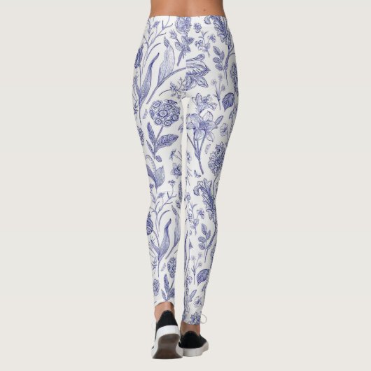 Leggings Motif de fleurs (Dos)