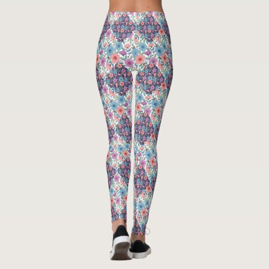 Leggings motif de fleurs (Dos)