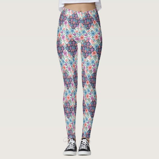 Leggings motif de fleurs (Devant)