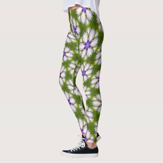 Leggings Motif de fleurs blanches (Gauche)