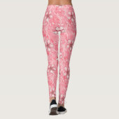 Leggings Motif de fleurs de cerisier rose (Dos)