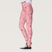 Leggings Motif de fleurs de cerisier rose (Gauche)