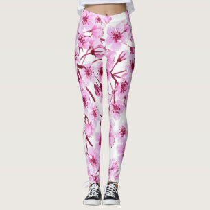 Leggings Motif de fleurs de cerisiers