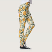 Leggings Motif de fleurs de crapaud orange (Droite)
