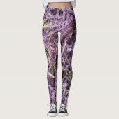 Leggings Motif de fleurs de lavande (Devant)