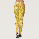 Leggings Motif de fleurs de lys d'Alphonse Mucha : Art nouv (Dos)