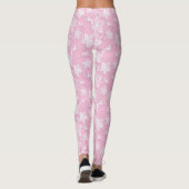 Leggings Motif de fleurs de rose assez en pastel (Dos)