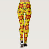 Leggings Motif de fleurs d'or (Dos)
