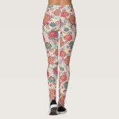 Leggings Motif de fleurs et de feuille de pivoine (Dos)