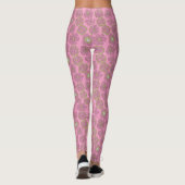 Leggings Motif de fleurs rétro roses mignonnes (Dos)