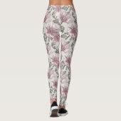 Leggings Motif de fleurs rose amorti de ketmie (Dos)