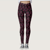 Leggings Motif de fleurs rose GeckoLand (Devant)