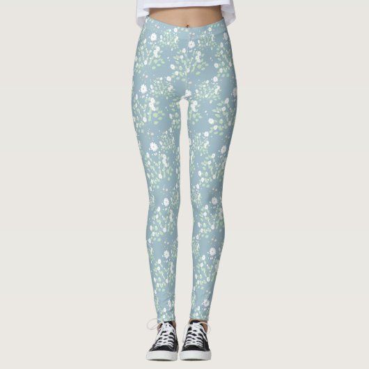Leggings Motif de fleurs sauvages (Devant)