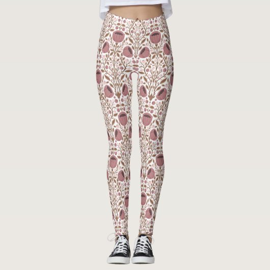Leggings Motif de fleurs sauvages (Devant)