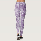 Leggings Motif de flocon de neige pourpre (Dos)