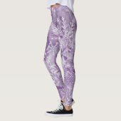 Leggings Motif de flocon de neige pourpre (Gauche)