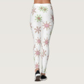 Leggings Motif de flocon rouge et vert (Dos)