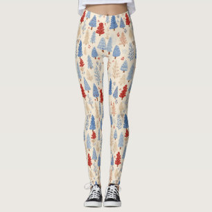 Leggings Motif de forêt scandinave en hiver (1)