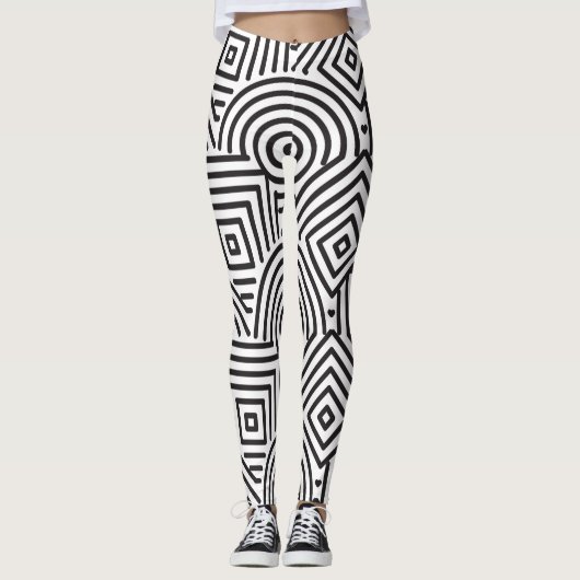 Leggings Motif de formes géométriques (Devant)