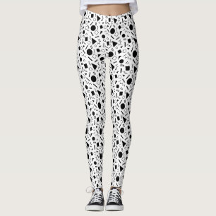 Leggings Motif de formes géométriques rétro