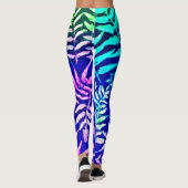 Leggings Motif de fougère coloré (Dos)