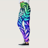 Leggings Motif de fougère coloré (Gauche)