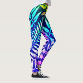 Leggings Motif de fougère coloré (Droite)