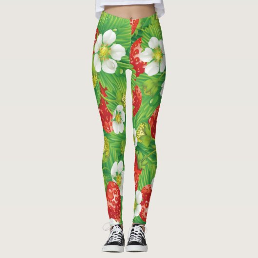 Leggings Motif de fraises (Devant)