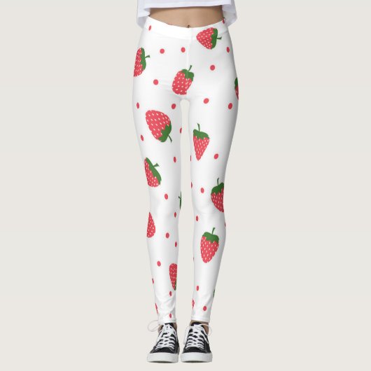 Leggings Motif de fraises (Devant)